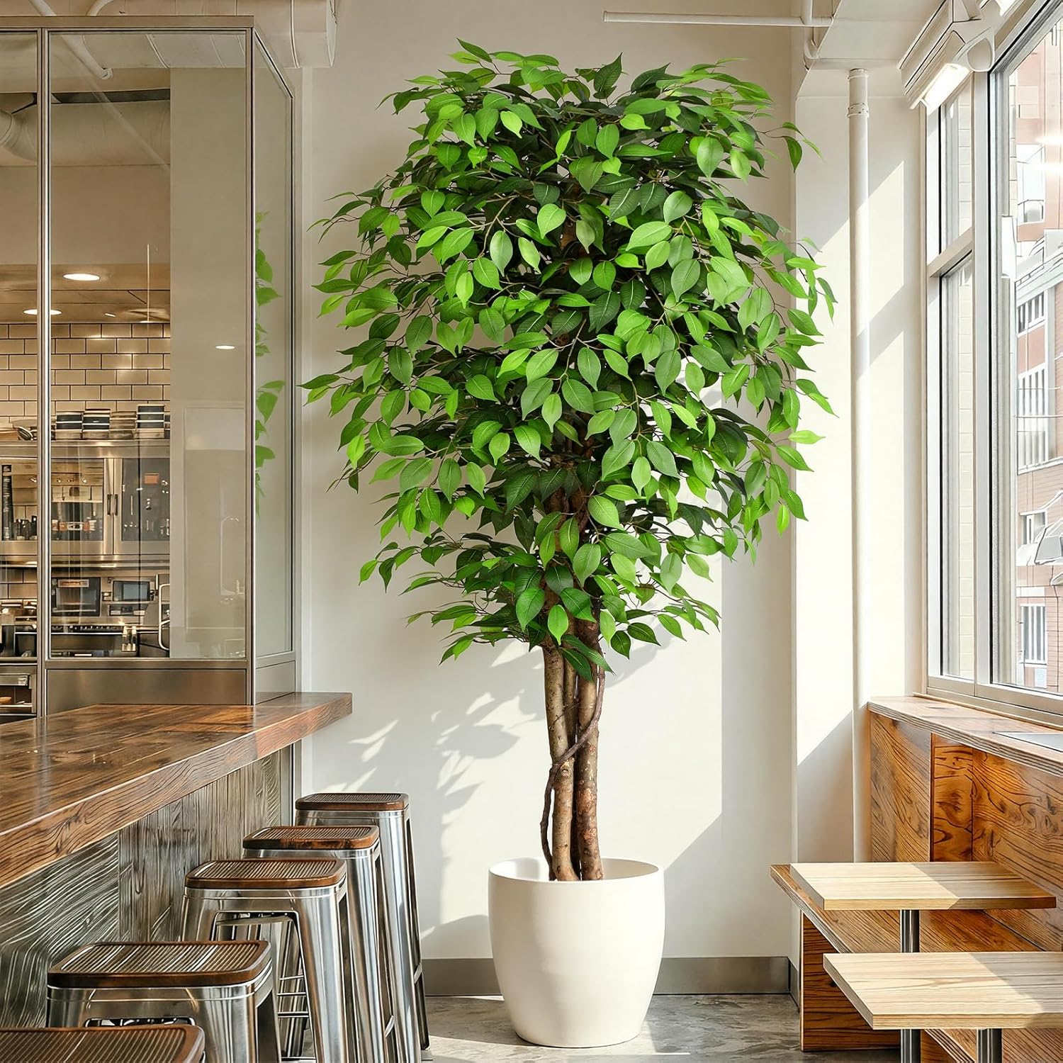 Monstera Adansonii - Albero di Ficus Artificiale Realistico con