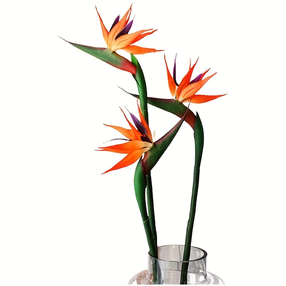 Bird Paradise Strelitzia - 3 pezzi di fiori artificiali di