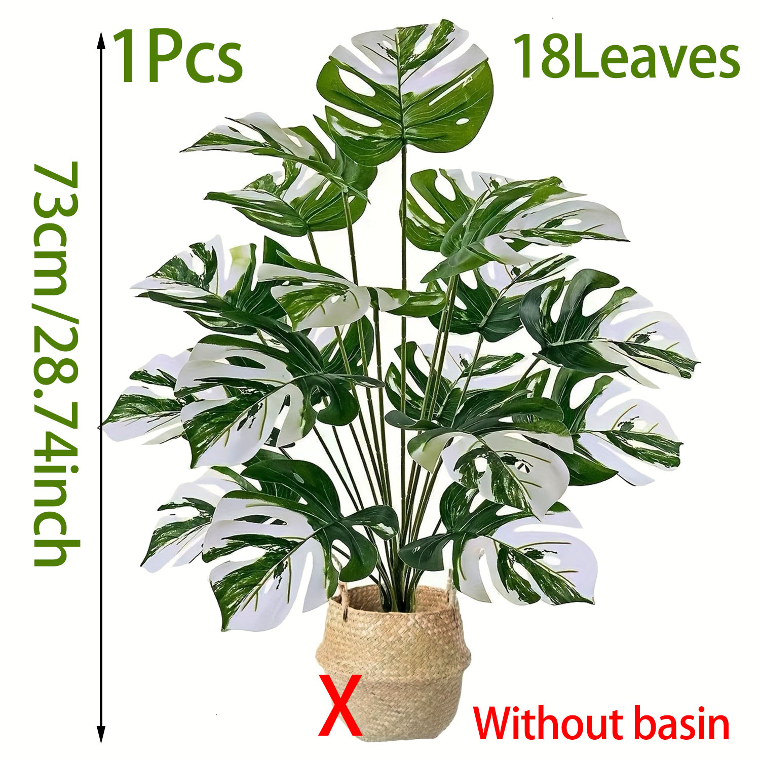 Pianta Monstera artificiale re - Monstera Adansonii recensione e prezzo